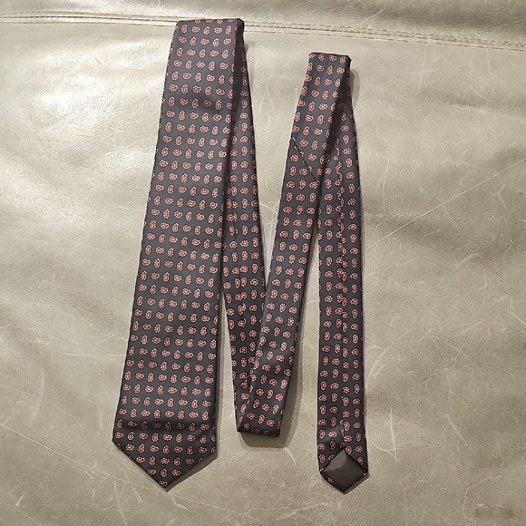 Vintage Simms Black and Red Paisley Patterned Tie - Picture 1 of 2